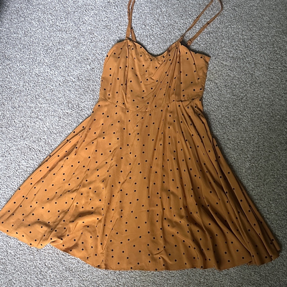 Old Navy Brown Polka Dot Mini Dress